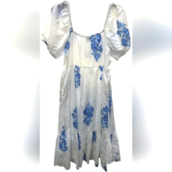 NWT J CREW Square Neck Off Shoulder Midi Dress Size 12